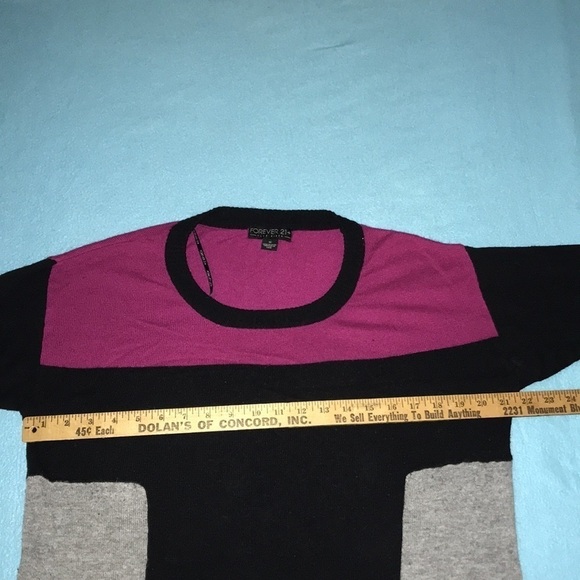 𝅺FOREVER 21 + sweater block dress crew neck size 1X - Picture 5 of 8